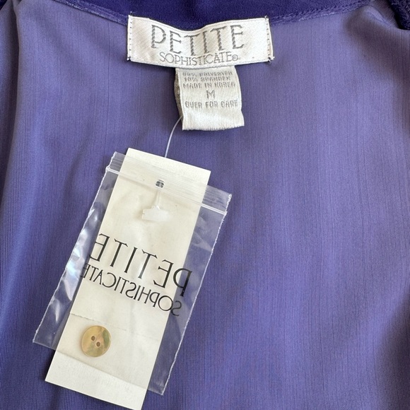 NWT Velvet Button Down Vintage Long Sleeve Blouse - Picture 3 of 5